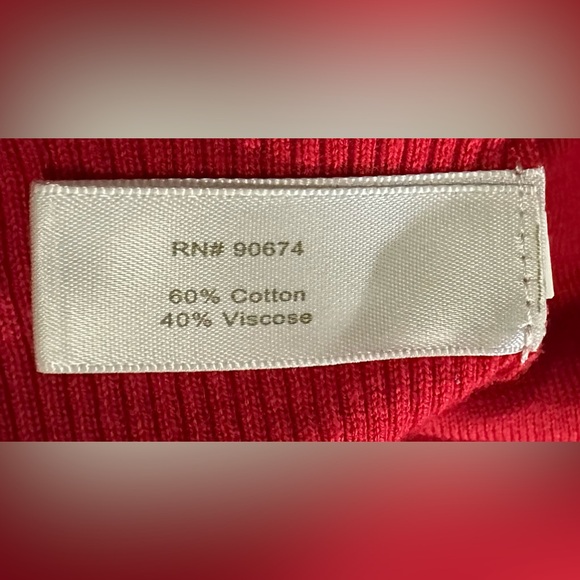 NWT Boston Proper Chevron Beaded Open Sleeve Sweater Heartthrob Red Holiday Glam - Picture 11 of 11